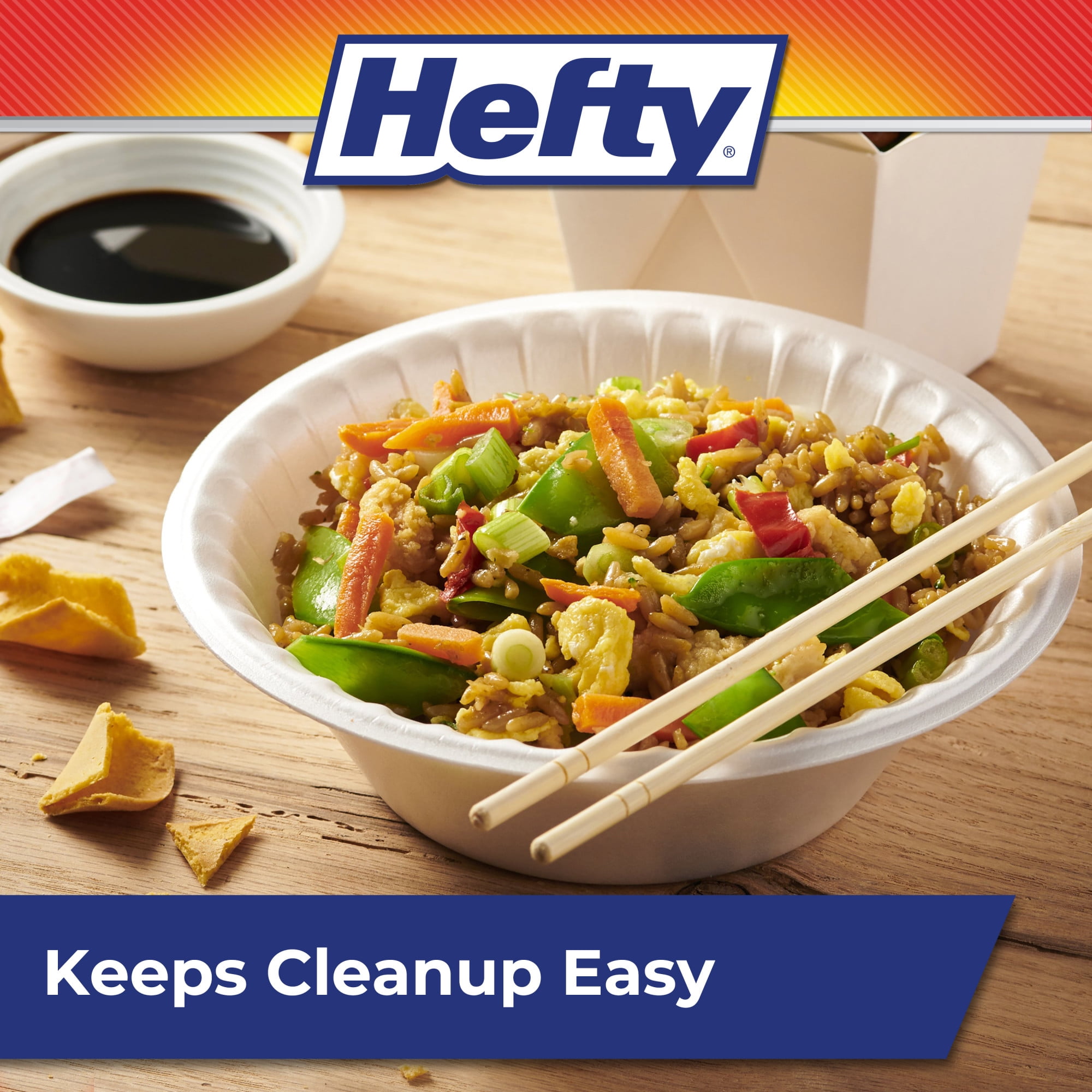 (4 pack) Hefty Everyday Soak Proof Large Disposable Foam Bowls, 20 oz., 25 Count