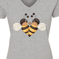 thumbnail image 4 of Inktastic Valentine's Day Bumble Bees Women's V-Neck T-Shirt, 4 of 5