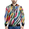 thumbnail image 4 of Chaqueta con estampado de cebra abstracto en 3D, ropa para hombre, sudadera con estampado de flores, chaquetas bomber informales con cremallera para mujer, ropa de calle, abrigo, 4 of 5