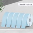 thumbnail image 1 of 5pcs 15mm x7m Q30 Continuous Label Paper Tape Work for Marklife P12 D30 Printer Waterproof Self Adhesive Thermal Printer Sticker 5PK Blue, 1 of 6