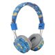 thumbnail image 1 of Auriculares inalámbricos Auriculares inalámbricos plegables Patrones de dinosaurios azules Ajustables portátiles para juegos en casa, 1 of 8