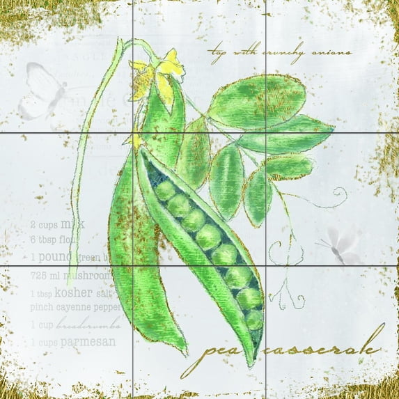 Tile Mural Kitchen Backsplash - Garden Treasures X - by Emily Adams