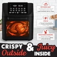 thumbnail image 3 of Gourmia Air Freidora tostador Combo – Horno tostador digital todo en uno de 14 cuartos de galón con asador y deshidratador, 12 preestablecidos, instrucciones de cocción guiada, 1750 W, accesorios, 3 of 5