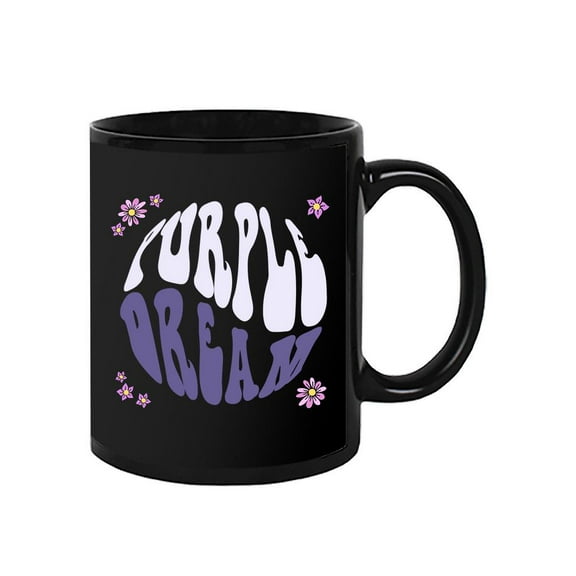 Purple Dream Groovy Badge Mug - Image by Shutterstock,
