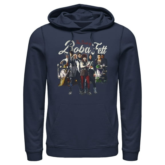 Men's Star Wars: The Book of Boba Fett Drash and Skad New Security Team  Pull Over Hoodie Navy Blue X Large
