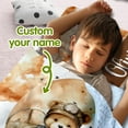 thumbnail image 2 of Personalized Moonlight Teddy Bear Bean Velvet Nap Mat – Soft Toddler Sleeping Mat with Custom Name – Ideal for Daycare, Preschool, and Travel(Cushions + Pillows22.5"x55"+Blanket size: 33.5" x 45"), 2 of 8
