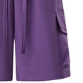 thumbnail image 4 of TEAJOPSUU Men's Beach Shorts Summer Solid Color Quick Dry Breathable Elastic Waist Drawstring with Multi-Pocket G-Purple, 4 of 6