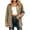 *Coffee^, variant on ClodeEU Women's Plaid Button Down Long Sleeve Shirt Jacket,Casual Loose Shirt Black,Women's Plus L
