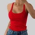 thumbnail image 5 of GILIGEGE Tank Top for Women Slim Fit 2025 Women Plus Size Fashion Sleeveless Tops Slim Fit Vest Summertank Top Casual Tops Red L, 5 of 6