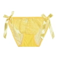 thumbnail image 1 of Gibobby Tangas de sexy para mujer Bragas sexy de encaje sin costuras de tiro bajo para mujer(Amarillo,M), 1 of 3