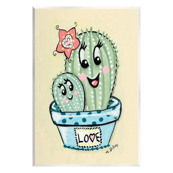 Stupell Industries Happy Cactus Plants Botanical & Floral Painting Unframed Art Print Wall Art, 10 x 15