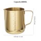 thumbnail image 5 of BRIGHTFUFU Taza para espumar leche, taza para vaporizar espresso, taza de leche de acero inoxidable, jarra para espumar leche, taza de café, 5 of 7