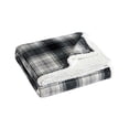 thumbnail image 3 of Eddie Bauer Vail Plaid Grey Ultra Soft Plush Fleece Blanket, Twin, 3 of 6