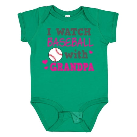 

Inktastic I Watch Baseball with My Grandpa Gift Baby Boy or Baby Girl Bodysuit