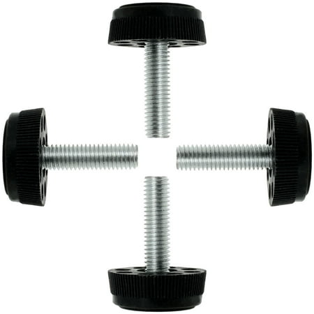 Uxcell M8x28x30mm Leveling Feet Adjustable Leveler Floor Protector for Furniture Desk Table Sofa Leg 4pcs