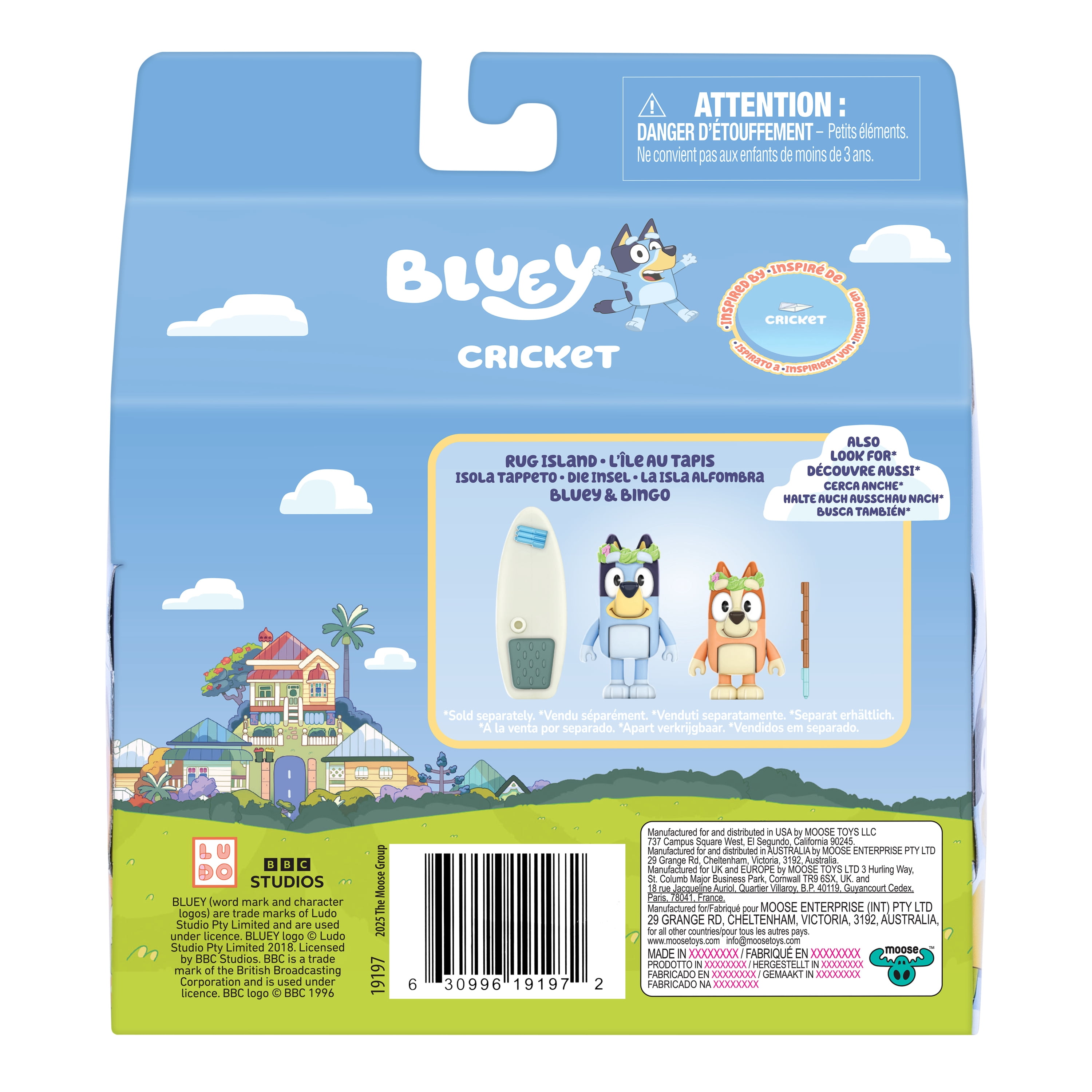 Bluey Cricket Figure 2-Pack. 2 Episode-Themed Poseable Figures. Recreate Moments from the Episode Cricket. Ages 3+