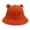 Orange, variant on Frog Bucket Hat Embroidered Smile Cotton Wide Brim Sun Cap for Women Girls Beach Fishing
