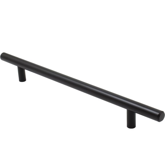 Bar Cabinet Pull, 192 Millimeters, 272mm Overall Length, Matte Black by Stone Harbor Hardware