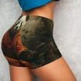 thumbnail image 4 of Balery Jungle Meditating Panda Pantalones cortos de entrenamiento estampados para mujer, sin costuras, ajustados, para gimnasio, yoga, correr, deportes, ejercicio activo, fitness.-X-Large, 4 of 8