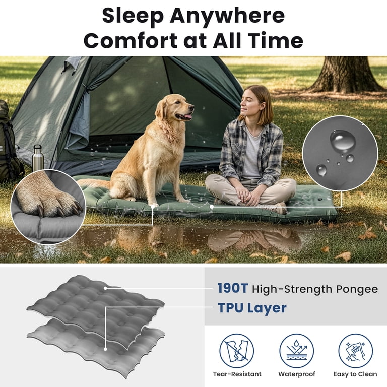 KingCamp Inflatable Sleeping Pad, 4.7" Thick with Foot Pump photo 3