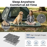 KingCamp Inflatable Sleeping Pads for Camping, 4.7 Thick Air Pad with Built-in Foot Pump, Portable Ultralight Camping Mattress for Backpacking, Grey