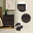 thumbnail image 4 of Teamson Home Hatteras Modern 2-Drawer Nightstand with Natural Rattan and Solid Wood Frame, 4 of 10