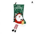 thumbnail image 1 of Christmas Stocking Santa Socks Large Capacity Gift Bag Hanging Christmas Decor, 1 of 4
