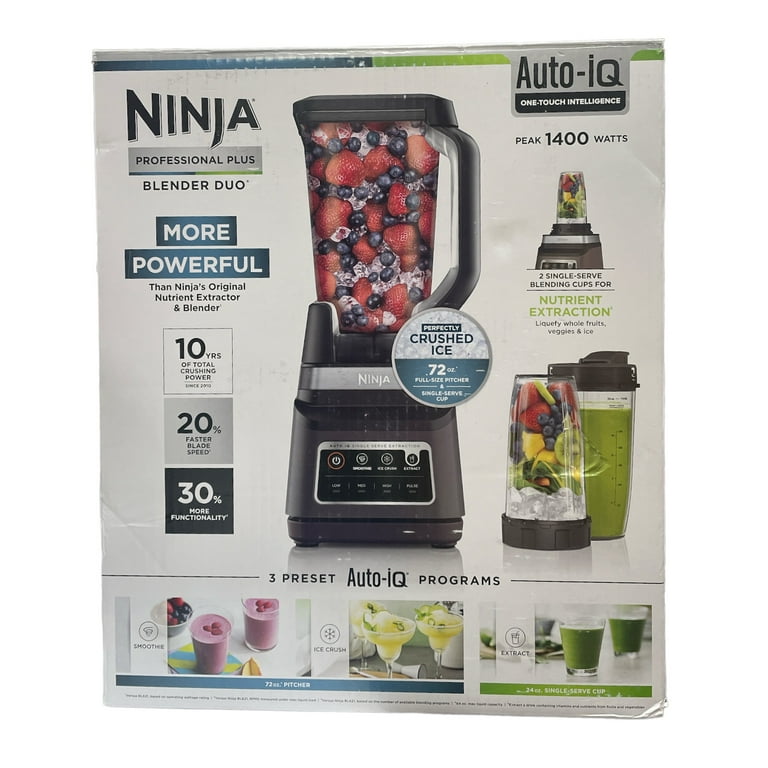 Ninja Professional Plus Blender DUO with Auto-iQ, Nutrient Ninja Professional Plus Blender DUO with Auto-iQ, Nutrient