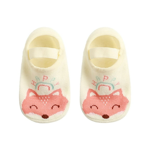 Toddler Socks Child Shoes Cute Cartoon Embroider Indoor Floor Comfortable Warm Soft Baby Socks Size 2-3 Y