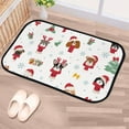 thumbnail image 2 of GZHJMY Bathroom Rugs Mats Non-Slip, Soft Microfiber Absorbent Bath Mats for Shower Bathtubs, Dog Portraits in Santa Hat Indoor Entrance Door Mats Bedroom Laundry 31”x20” Carpet Runner, 2 of 7