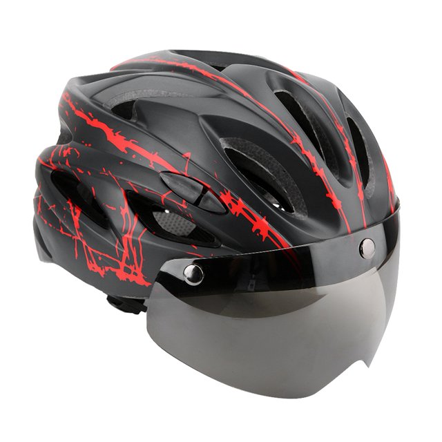 Casco de ciclismo para bicicleta, casco de protección integral EPS, casco de seguridad para carretera de montaña con gafas