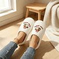 thumbnail image 7 of ATENAR Slippers for Women,House Slippers,House Slippers for Women,Non-slip,Cozy,Warm,White,6.5-7, 7 of 7