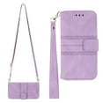 thumbnail image 1 of Samsung Galaxy A73 Case 5G, Wallet Case Card Pocket with Crossbody and Hand Strap Protective Flip Folio Kickstand Magnetic Buckle PU Leather Cover Phone Case for Samsung Galaxy A73 5G,Lightpurple, 1 of 10