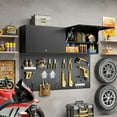 thumbnail image 2 of Metal Wall Storage Cabinet with Adjustable Shelf Wall Mount Garage Cabinet Flip Up Cabinet Steel Metal Cabinet Trailer Cabinets Work Shop Wall Cabinet Lockable Tool Cabinet Assembly Required, 2 of 13