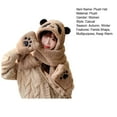 thumbnail image 7 of Faux Fur Animal Hood Fuzzy Wolf Hats Gloves Scarf 3 in 1 Bear Hats Winter Fashion Cosplay Scarf Hats, 7 of 7