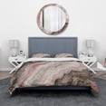 thumbnail image 2 of Designart 'Grey Onyx with Rose Inclusions' Mid-Century Modern Duvet Cover Set, 2 of 4