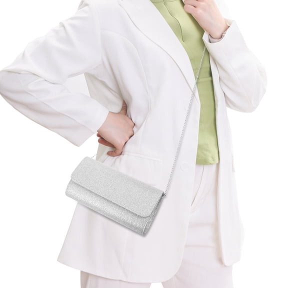CYLINDSOME Women's Evening Clutch Bag with Chain, Elegant Envelope Purse for Prom, Wedding, Party and Special Occasions