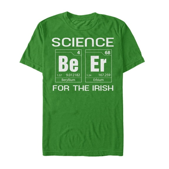Men's Lost Gods St. Patrick's Day Periodic Science Graphic Tee Kelly Green X Large