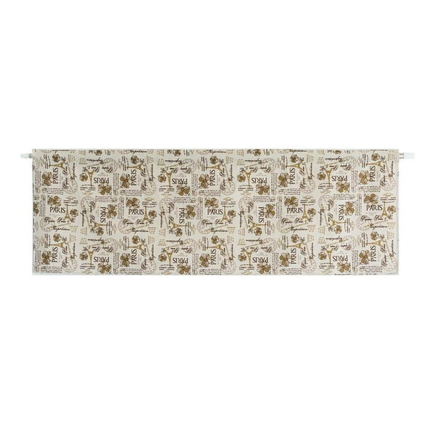 Cortina corta impresa para ventana, barra para tocador, bolsillo, puerta de armario de cocina, cenefa decorativa, paneles medios seitruly JJ23096-03