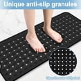 thumbnail image 3 of Silicone Non Slip Bathtub Mat, Extra Long Massage Bath Mat for Tub, Soft & Comfortable Shower Mat, Machine Washable Bath Mat for Bathroom and Shower (Black), 3 of 4