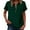 Dark Green, variant on Womens Summer Tops Spring Short Sleeve V Neck True Classic T Shirt