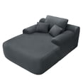 thumbnail image 5 of Leumius Oversized Chaise Lounge Chair Indoor, Cozy Boneless Sleeper Sofa Bed with Wide Armrest & Throw Pillows for Living Room,Bedroom,No Assembly Required,Gray(Corduroy), 5 of 6