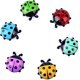 thumbnail image 1 of ZHAOCHENG Adhesivo para nevera de mariquita, 6 pegatinas bonitas para frigorífico, adecuado para frigorífico, cocina, hogar, oficina, escuela, aula, pizarra., 1 of 5