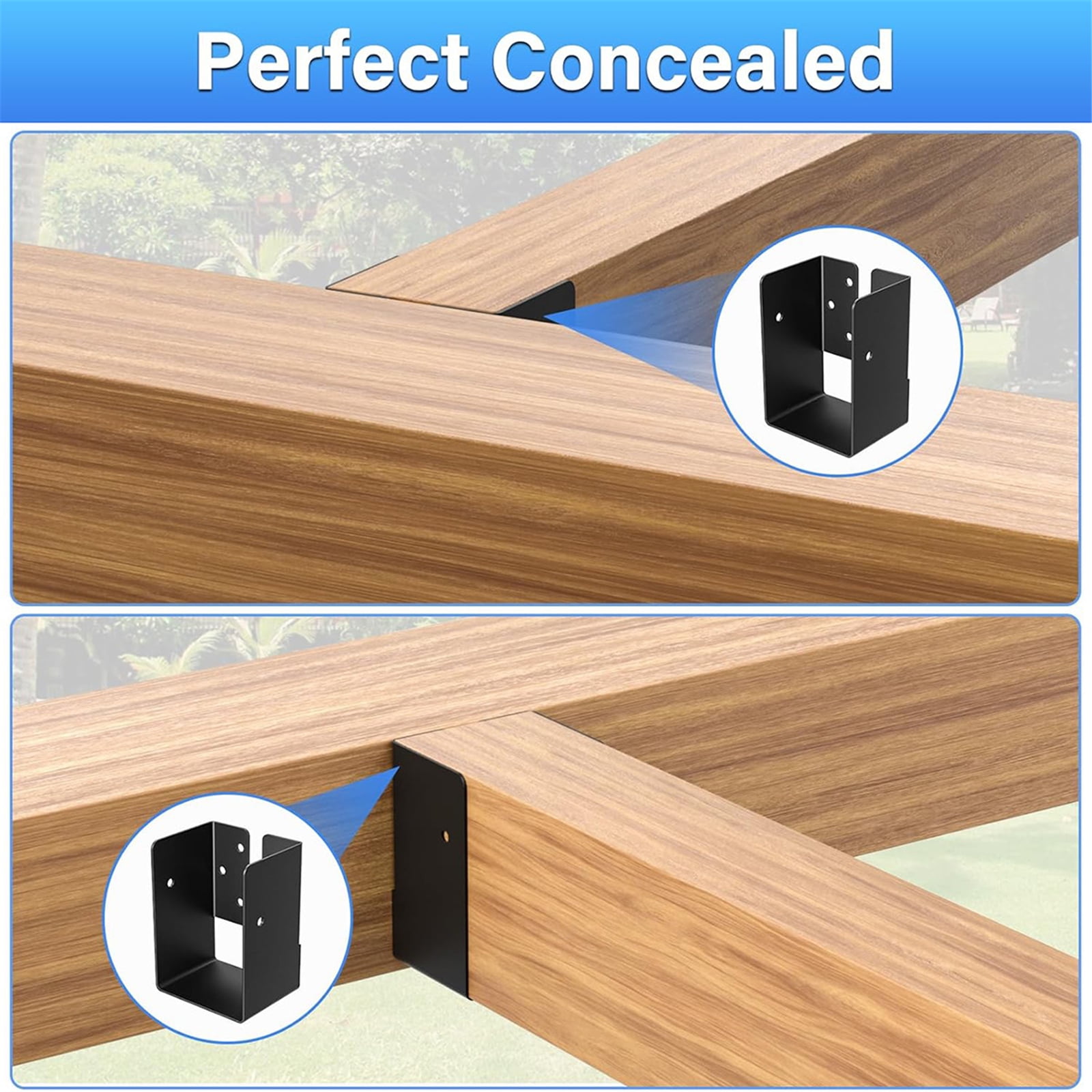 Joist Hanger, Joist Brackets, Black Beam Brackets, Concealed Flange Hanger for Woo