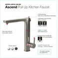 thumbnail image 5 of Houzer Ascend Integrated Pull Up Kitchen Faucet with CeraDox Technology, Brushed Nickel (ASCPU-460-BN), 5 of 7