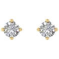 thumbnail image 3 of 1/3 Carat 4-Prong Diamond Stud Earrings in 14K Yellow Gold, 3 of 4