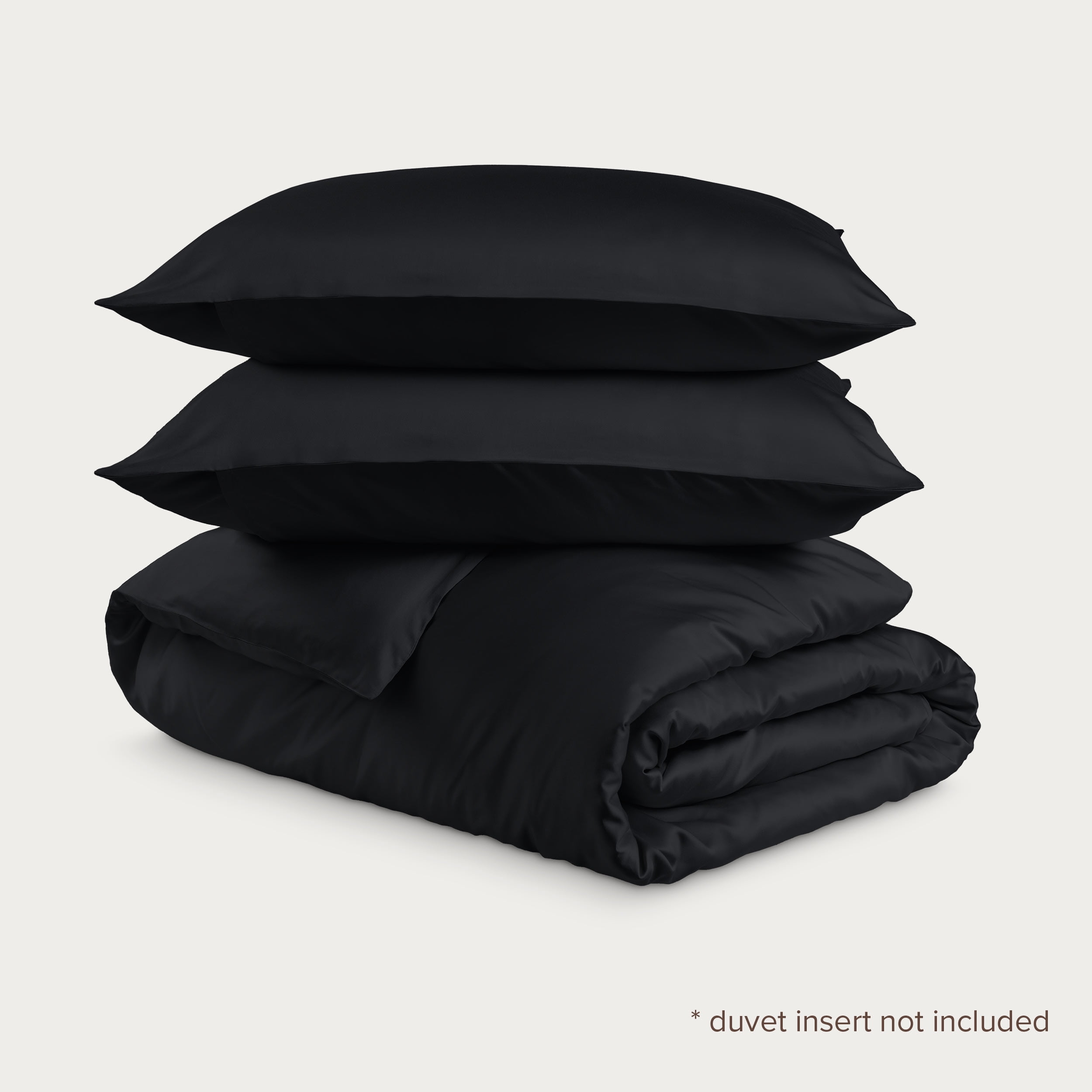 Bare Home Bamboo 3-Piece Duvet Cover Set - Made from Rayon Fibers - Soft, Cooling & Breathable - California King,Black