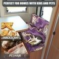 thumbnail image 5 of XYZCANDO Floral Rabbit RV Dinette Cushion Covers Marble Print Furniture Covers Stretchable Cushion Covers for Couches and Sofas RV Accessories Slip Covers for Loveseat Camper Must Haves Purple, 5 of 7