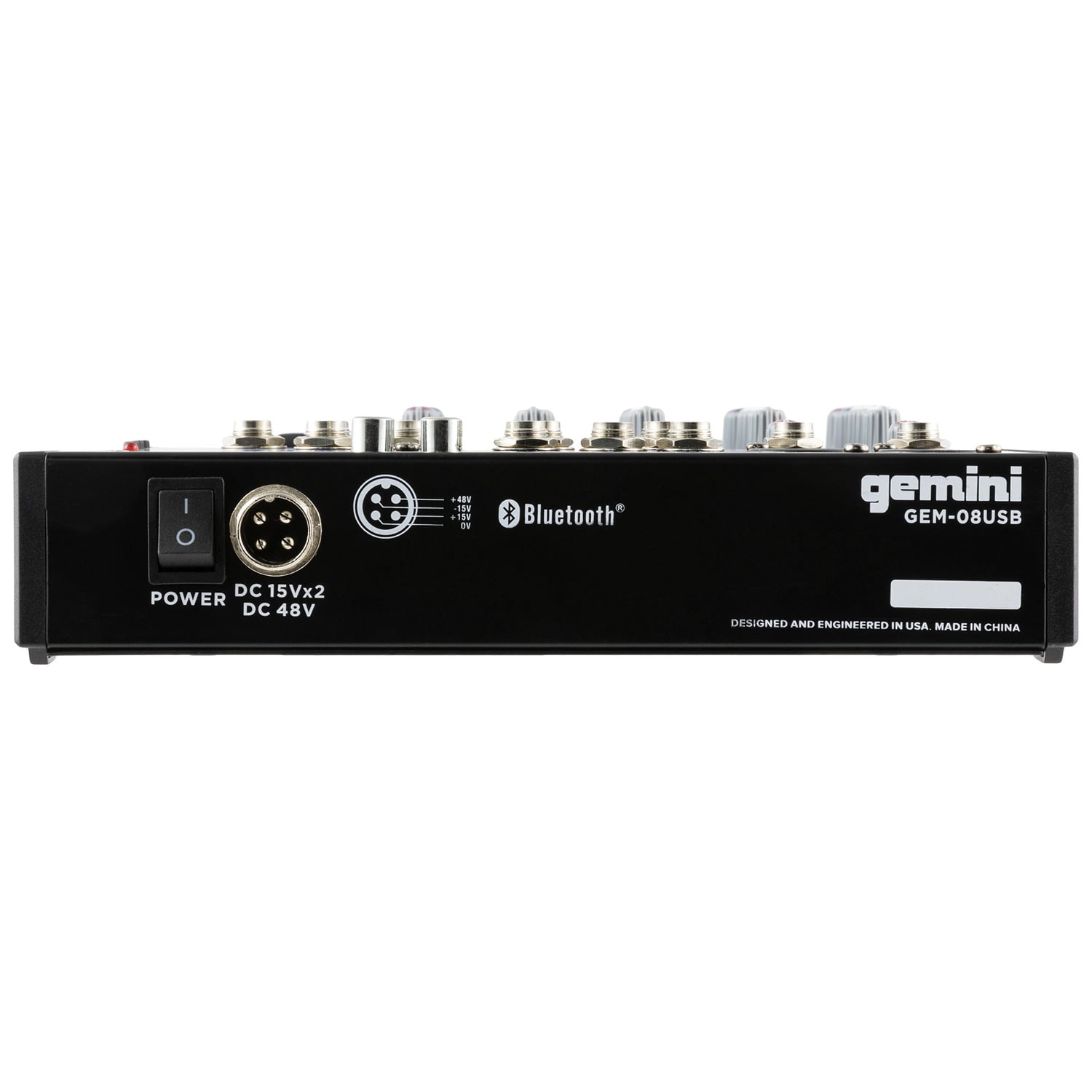 Gemini Compact Bluetooth Audio Mixer (GEM-08USB, 8 Channels) & DJX-500 Over-Ear Professional DJ Headphones, Black and Silver & GMU-M100 UHF Single Wireless Microphone System, 843631170915