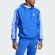 thumbnail image 5 of Sudadera con capucha adidas Essentials de forro polar para hombre, 3 rayas, azul XXS, 5 of 6